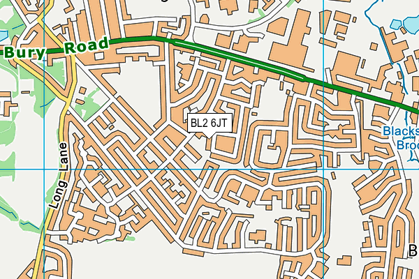 BL2 6JT map - OS VectorMap District (Ordnance Survey)