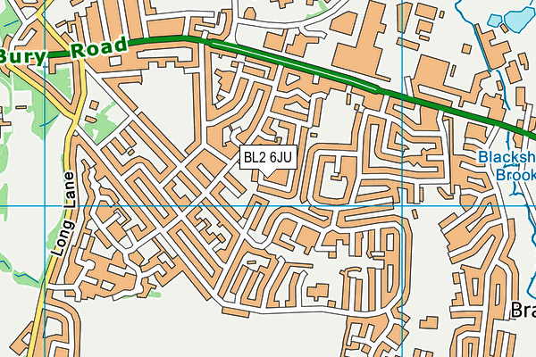 BL2 6JU map - OS VectorMap District (Ordnance Survey)