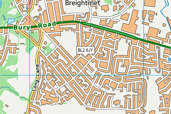 BL2 6JY map - OS VectorMap District (Ordnance Survey)