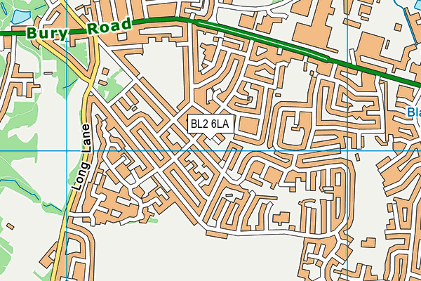 BL2 6LA map - OS VectorMap District (Ordnance Survey)