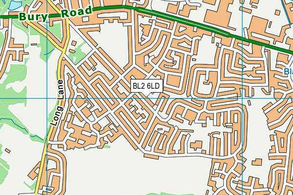 BL2 6LD map - OS VectorMap District (Ordnance Survey)