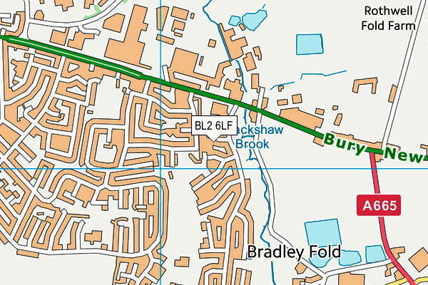 BL2 6LF map - OS VectorMap District (Ordnance Survey)
