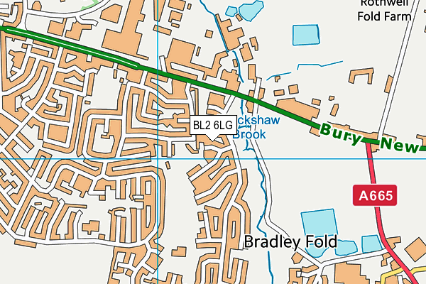 BL2 6LG map - OS VectorMap District (Ordnance Survey)