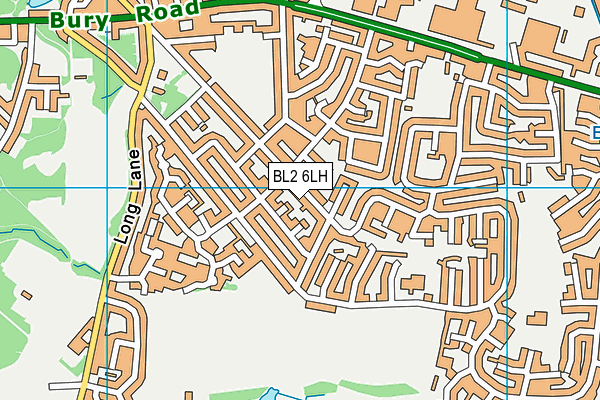 BL2 6LH map - OS VectorMap District (Ordnance Survey)