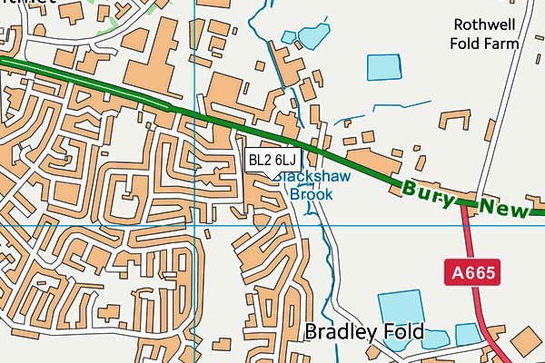 BL2 6LJ map - OS VectorMap District (Ordnance Survey)
