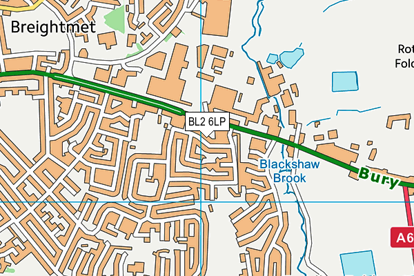 BL2 6LP map - OS VectorMap District (Ordnance Survey)