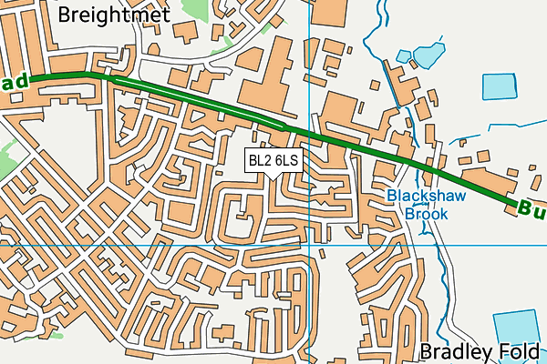 BL2 6LS map - OS VectorMap District (Ordnance Survey)