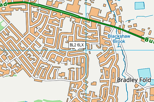 BL2 6LX map - OS VectorMap District (Ordnance Survey)
