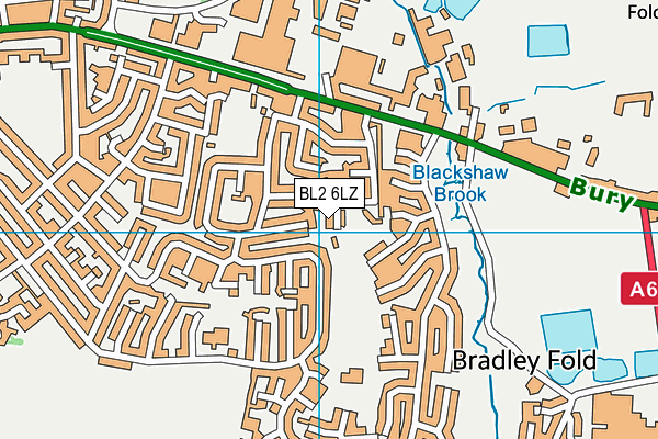 BL2 6LZ map - OS VectorMap District (Ordnance Survey)