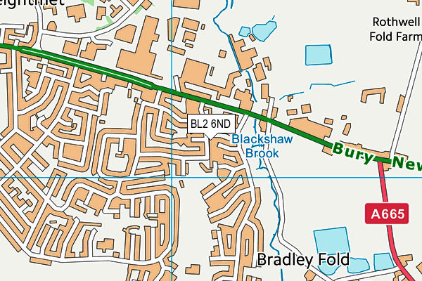 BL2 6ND map - OS VectorMap District (Ordnance Survey)