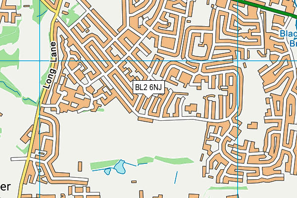 BL2 6NJ map - OS VectorMap District (Ordnance Survey)