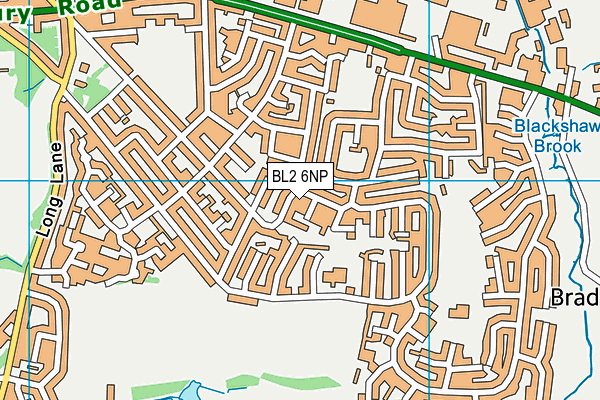 BL2 6NP map - OS VectorMap District (Ordnance Survey)