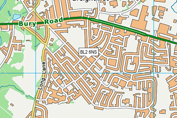 BL2 6NS map - OS VectorMap District (Ordnance Survey)
