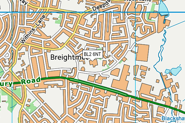BL2 6NT map - OS VectorMap District (Ordnance Survey)