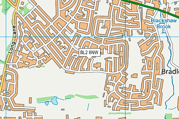 BL2 6NW map - OS VectorMap District (Ordnance Survey)