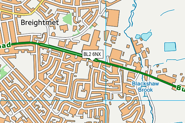 Moss Park (Breightmet United Fc) map (BL2 6NX) - OS VectorMap District (Ordnance Survey)