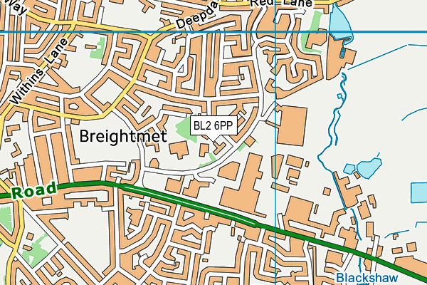 BL2 6PP map - OS VectorMap District (Ordnance Survey)