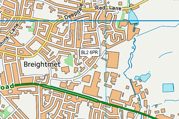 BL2 6PR map - OS VectorMap District (Ordnance Survey)