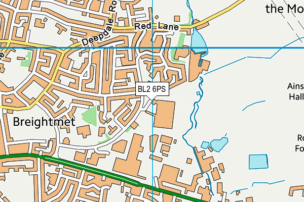 BL2 6PS map - OS VectorMap District (Ordnance Survey)