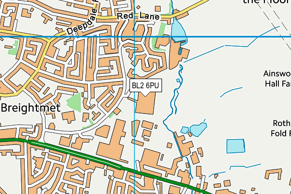 BL2 6PU map - OS VectorMap District (Ordnance Survey)
