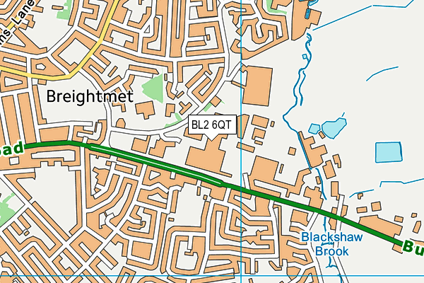 BL2 6QT map - OS VectorMap District (Ordnance Survey)