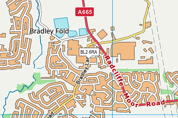 BL2 6RA map - OS VectorMap District (Ordnance Survey)