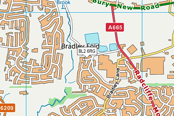 BL2 6RG map - OS VectorMap District (Ordnance Survey)