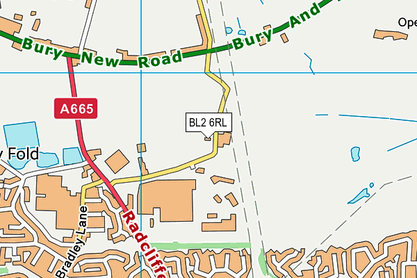 BL2 6RL map - OS VectorMap District (Ordnance Survey)