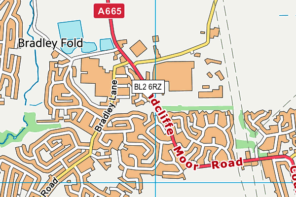 BL2 6RZ map - OS VectorMap District (Ordnance Survey)