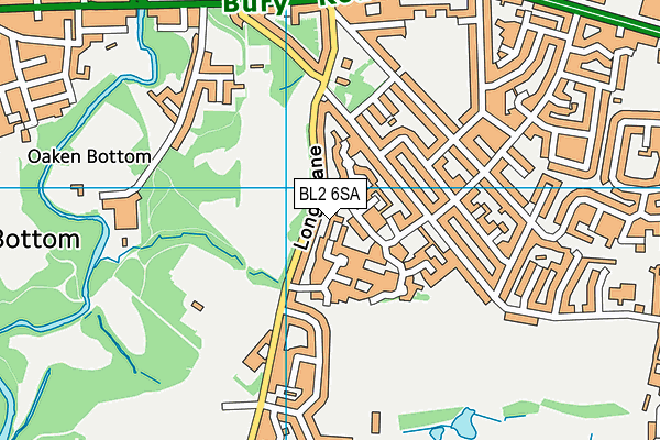 BL2 6SA map - OS VectorMap District (Ordnance Survey)