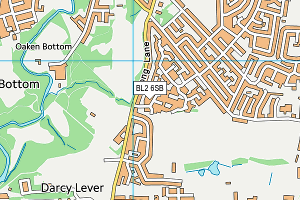 BL2 6SB map - OS VectorMap District (Ordnance Survey)