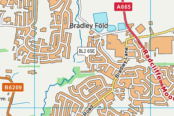 BL2 6SE map - OS VectorMap District (Ordnance Survey)