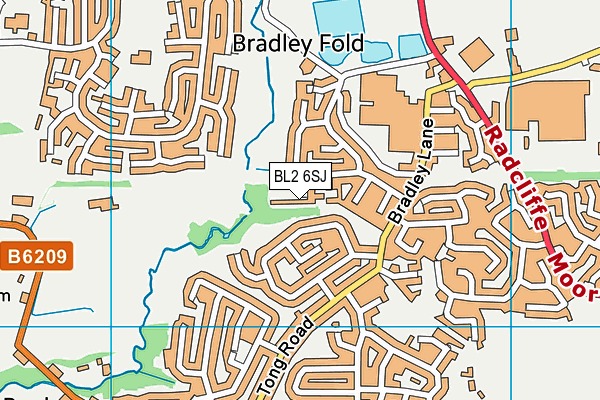 BL2 6SJ map - OS VectorMap District (Ordnance Survey)