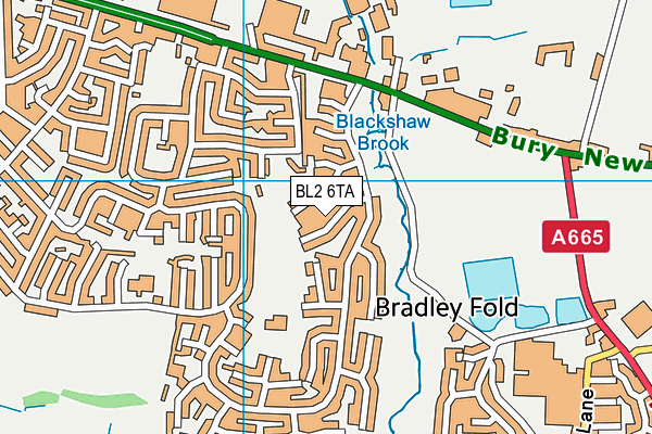 BL2 6TA map - OS VectorMap District (Ordnance Survey)