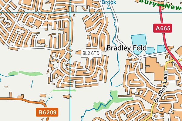 BL2 6TD map - OS VectorMap District (Ordnance Survey)