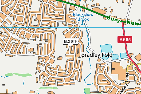 BL2 6TF map - OS VectorMap District (Ordnance Survey)