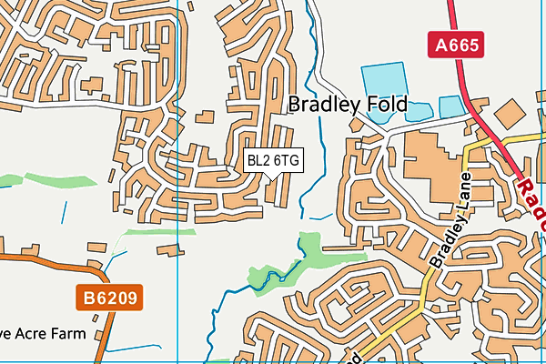 BL2 6TG map - OS VectorMap District (Ordnance Survey)