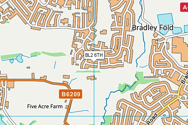 BL2 6TH map - OS VectorMap District (Ordnance Survey)