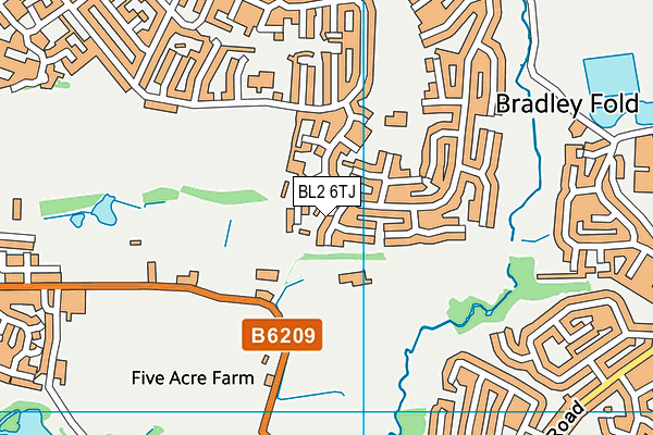 BL2 6TJ map - OS VectorMap District (Ordnance Survey)