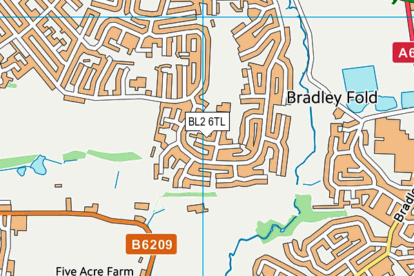 BL2 6TL map - OS VectorMap District (Ordnance Survey)