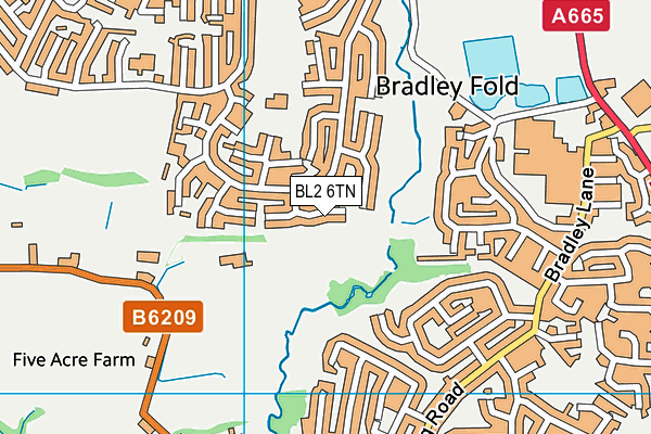 BL2 6TN map - OS VectorMap District (Ordnance Survey)