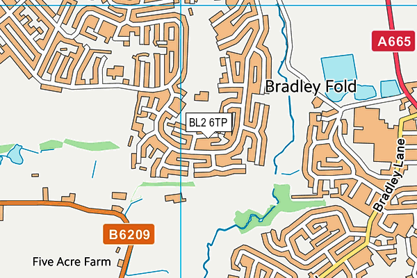 BL2 6TP map - OS VectorMap District (Ordnance Survey)