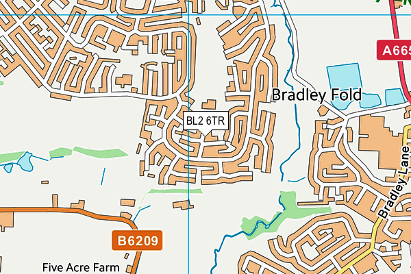 BL2 6TR map - OS VectorMap District (Ordnance Survey)
