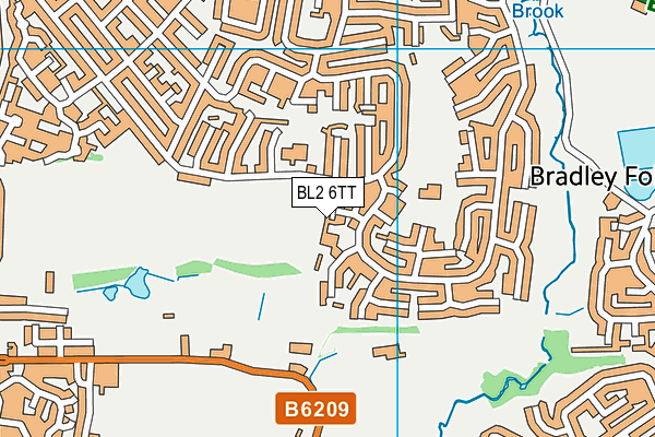 BL2 6TT map - OS VectorMap District (Ordnance Survey)