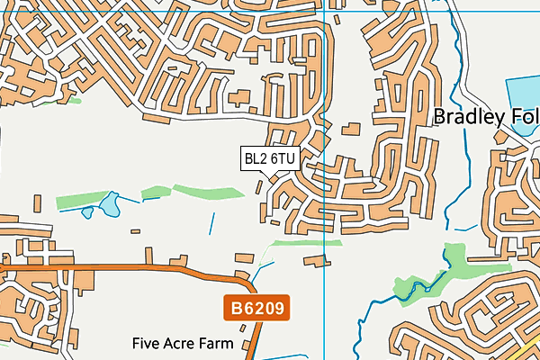 BL2 6TU map - OS VectorMap District (Ordnance Survey)