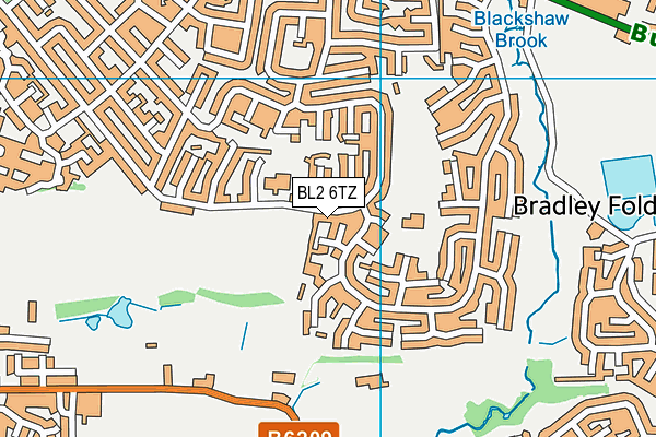 BL2 6TZ map - OS VectorMap District (Ordnance Survey)