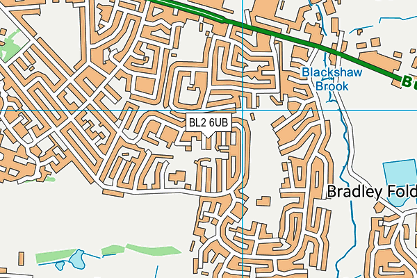 BL2 6UB map - OS VectorMap District (Ordnance Survey)