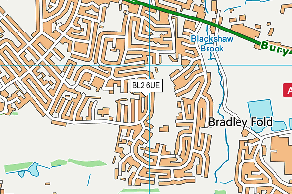 BL2 6UE map - OS VectorMap District (Ordnance Survey)