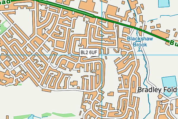BL2 6UF map - OS VectorMap District (Ordnance Survey)