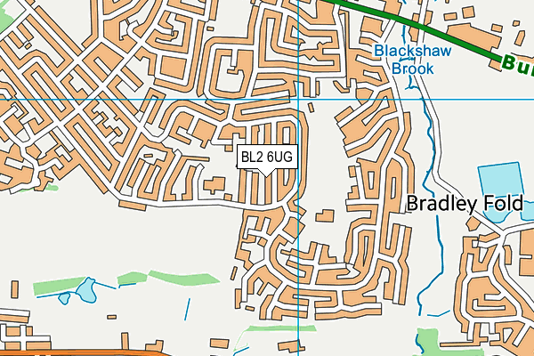 BL2 6UG map - OS VectorMap District (Ordnance Survey)